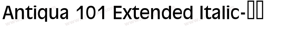 Antiqua 101 Extended Italic字体转换
